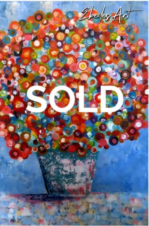 Abstract Flowers No 2 by South African Artist