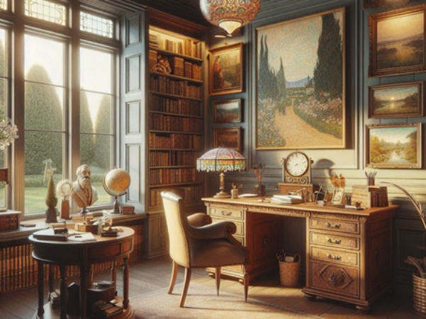 Art-Inspired Home Office Transformations Let Ebedes Art Elevate Your Workspace