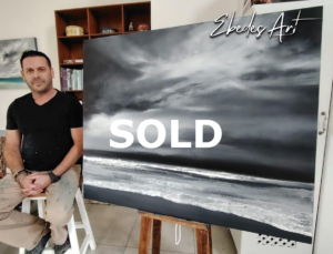 Monochrome Tide No.5 - Oil Painting