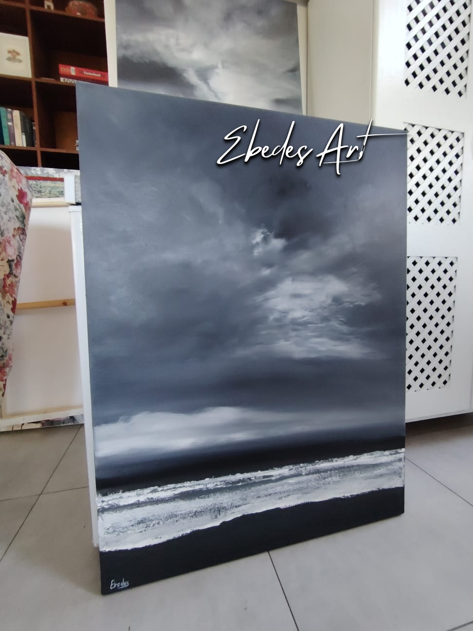 Monochrome Tide No.6-African Art